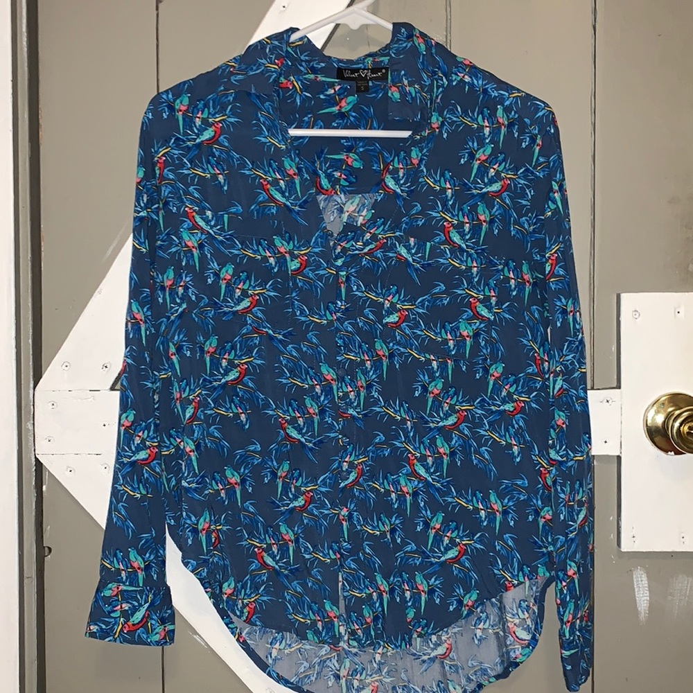 Bird pattern blouse